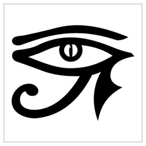 Attractive Black Tribal Horus Eye Tattoo Design